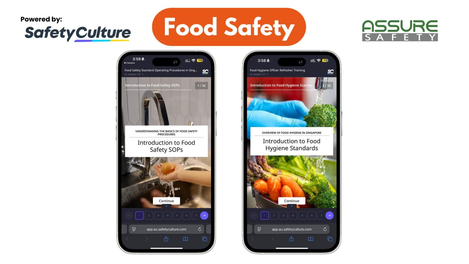Employees practicing safety measures
